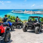 Buggy and ATVs at a Nassau overlook illustrating a half-day adventure tour plan near the cruise port
